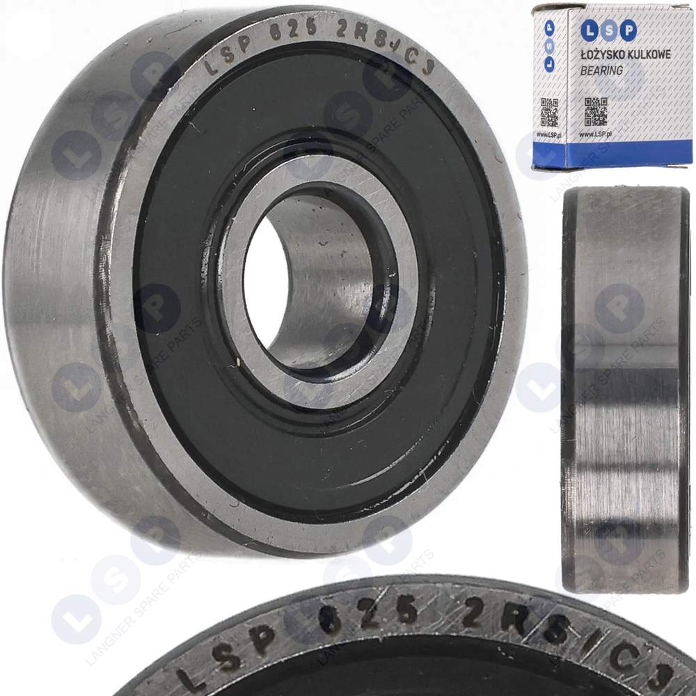 Guľkové ložisko 625 2RS VÔĽA C3 JEDNORADOVÉ 5x16x5